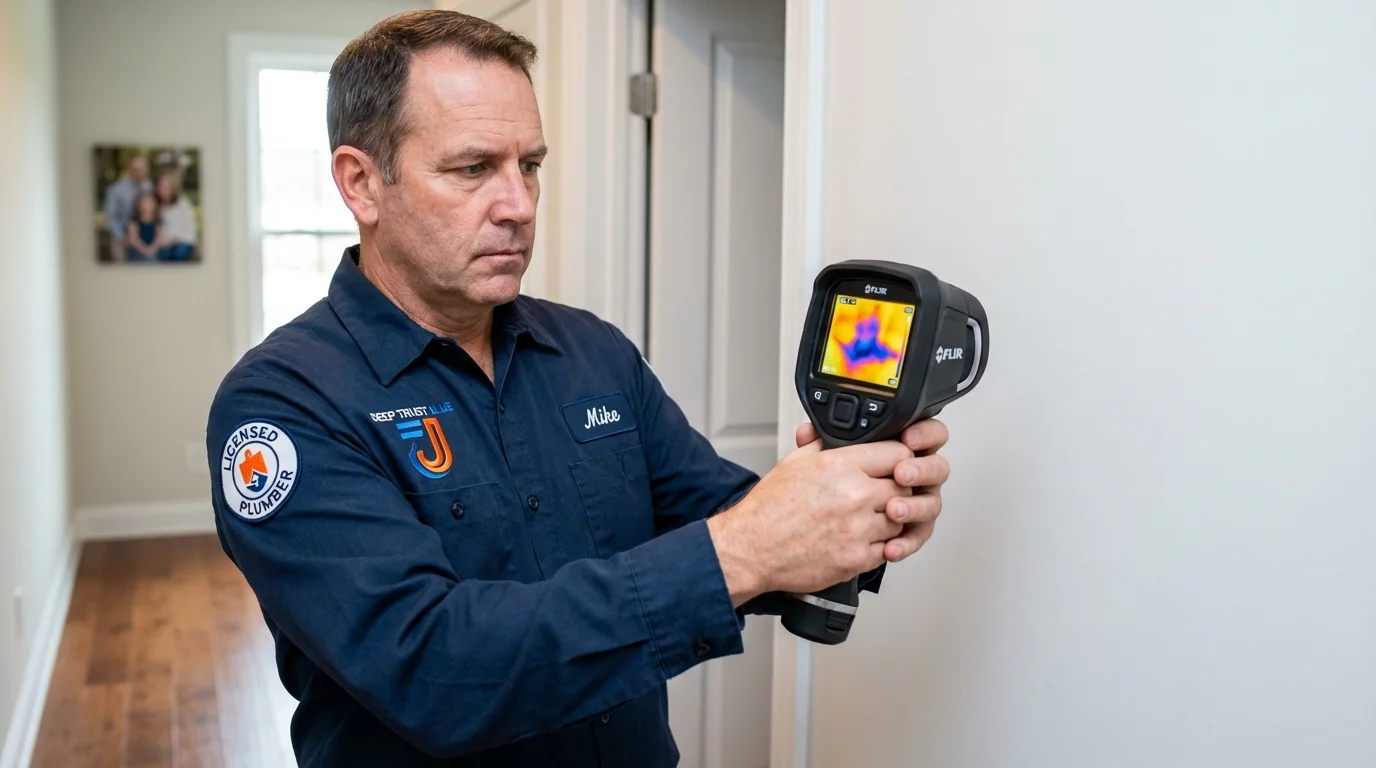 Thermal imaging leak detection by Johns Plumbing LLC in Chauvin